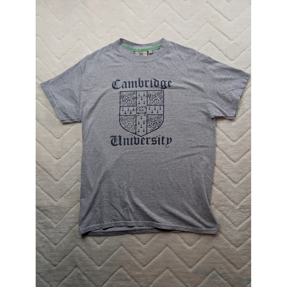 Cambridge University T-Shirt Mens Medium Gray Official Merchandise Giles & Co